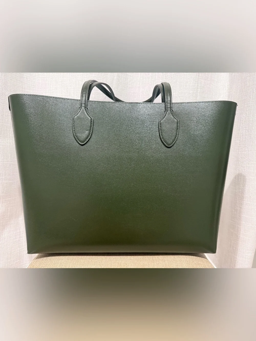 Kate Spade Navy Green Leather Tote